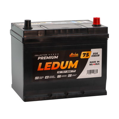 Аккумулятор LEDUM Premium ASIA 6СТ-75 оп